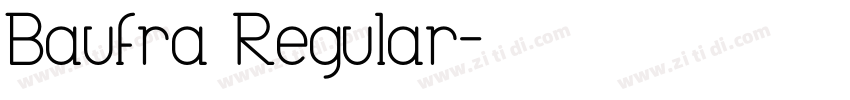 Baufra Regular字体转换